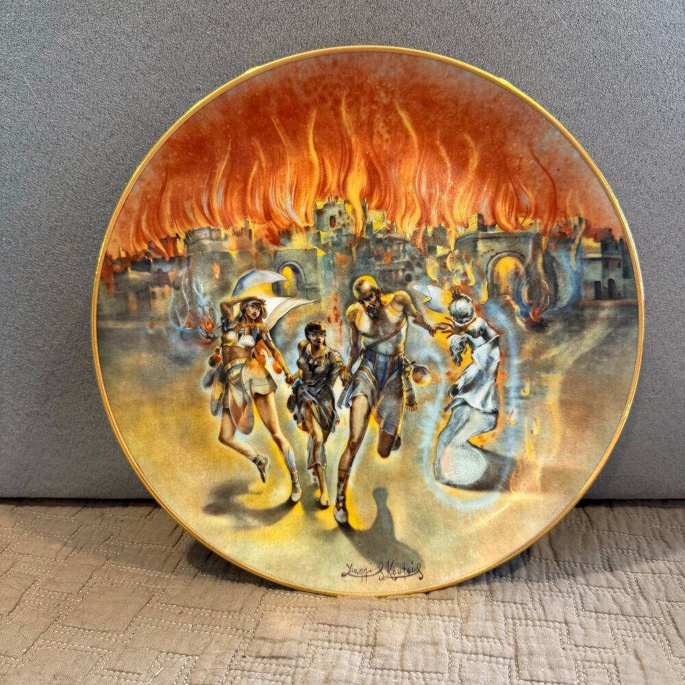 Sodom and Gomorrah Yiannis Koutsis Decorative Plate Creation Series 1978